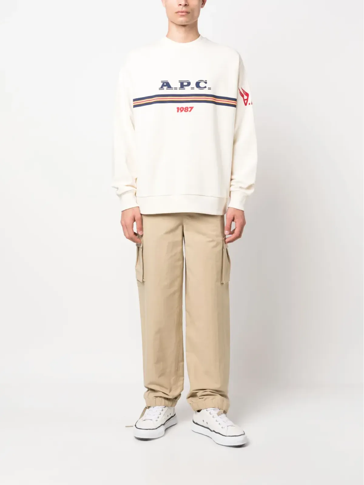 A.P.C. アダム ロゴプリント コットン スウェットシャツ - 画像2