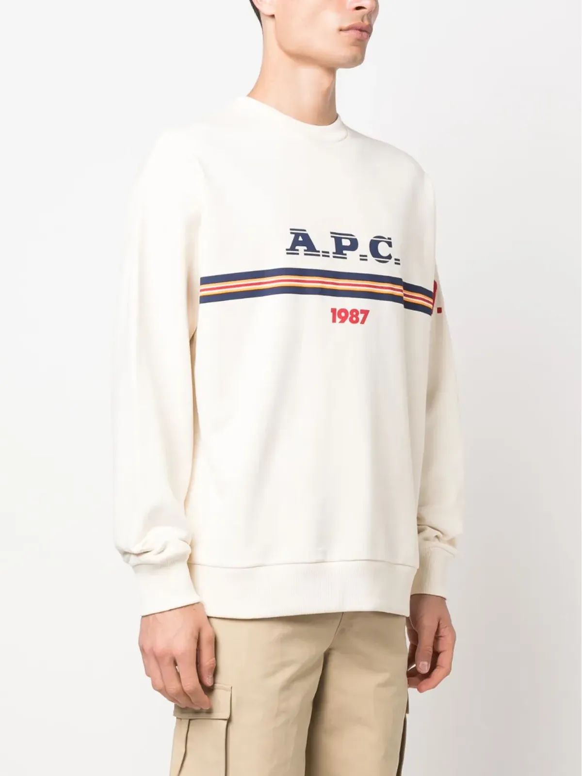 A.P.C. アダム ロゴプリント コットン スウェットシャツ - 画像3