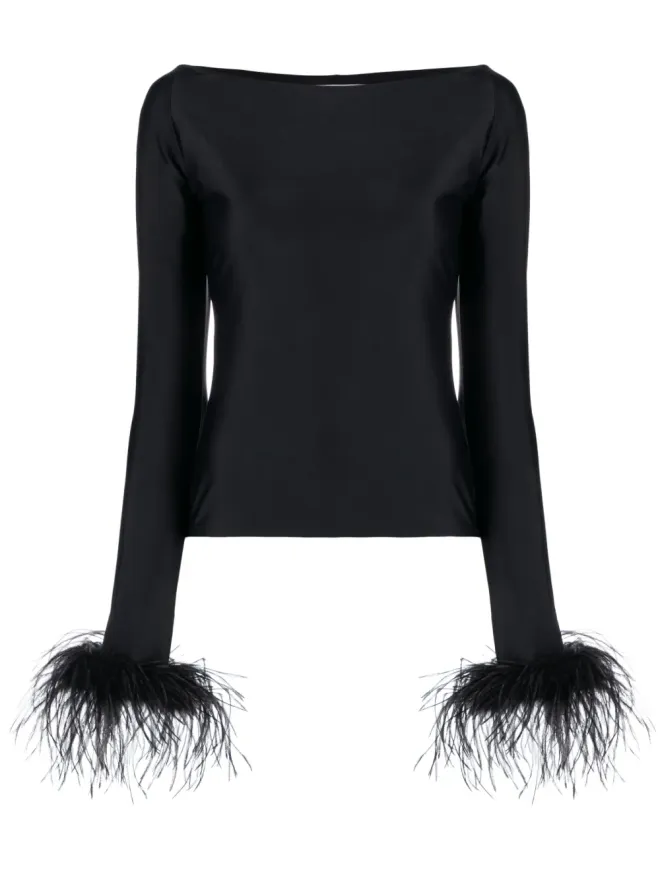Atu Body Couture Atu Body Couture フェザーカフス付き ロングスリーブトップの商品画像