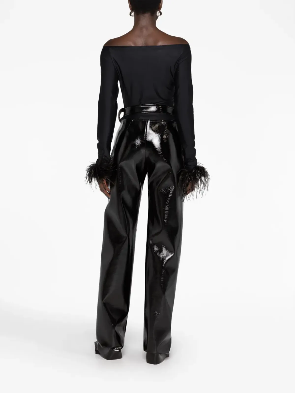 Atu Body Couture フェザーカフス付き ロングスリーブトップ - 画像4
