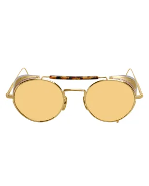 Thom Browne Eyewear 20周年記念エディション ラウンドフレーム サングラス - ゴールド - サムネイル1