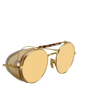 Thom Browne Eyewear 20周年記念エディション ラウンドフレーム サングラス - ゴールド - サムネイル3
