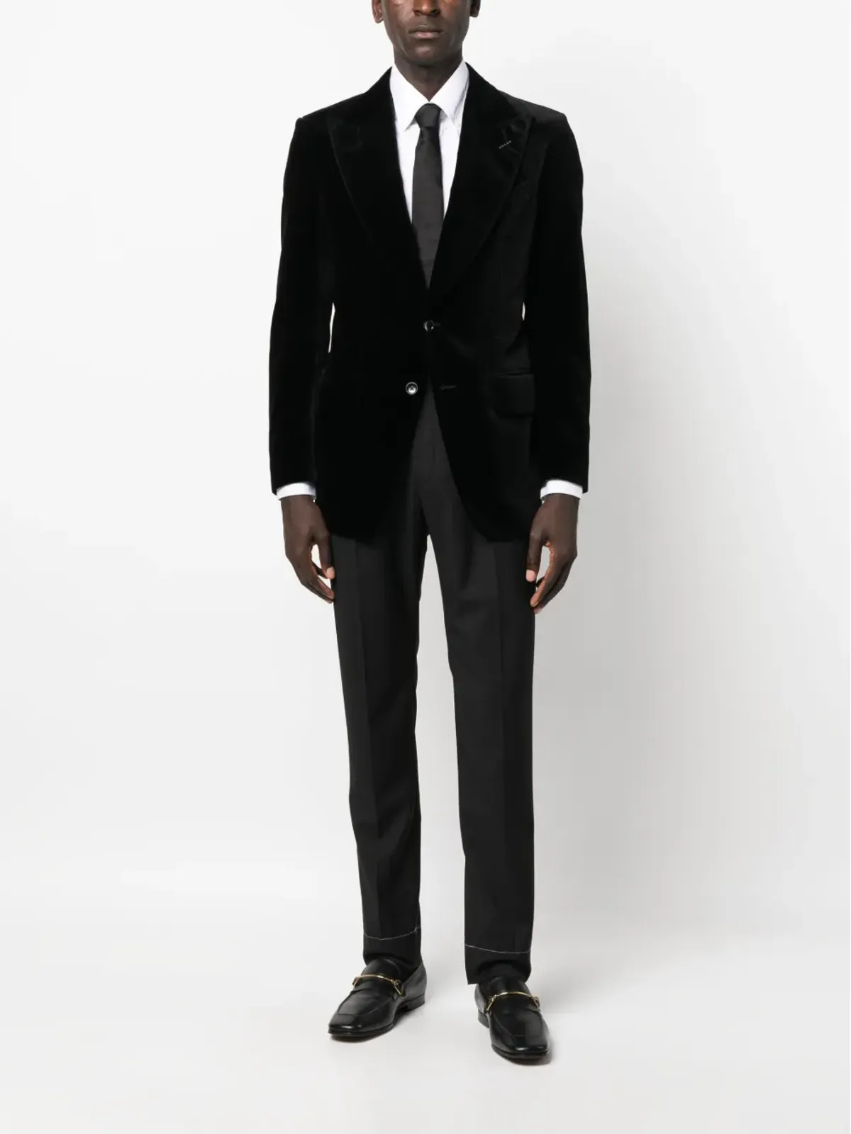 TOM FORD ベルベットのシングルブレストブレザー - 画像2