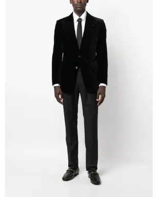 TOM FORD ベルベットのシングルブレストブレザー - サムネイル2