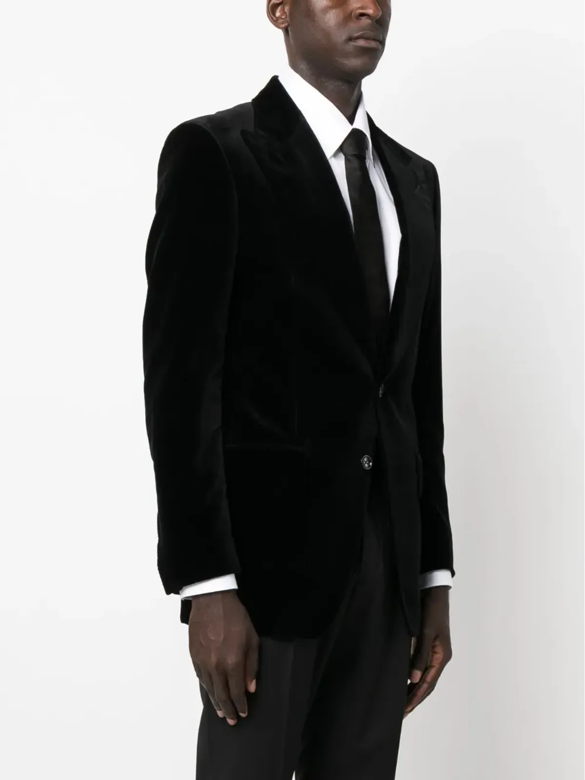 TOM FORD ベルベットのシングルブレストブレザー - 画像3