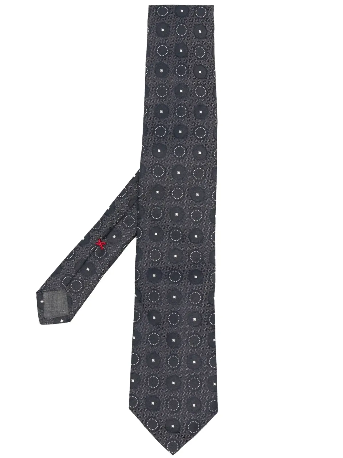 Brunello Cucinelli モチーフ刺繍シルクタイ - ブルー - 画像1
