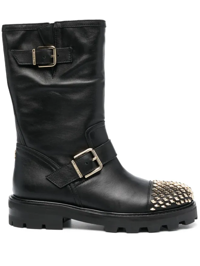 Jimmy Choo Jimmy Choo バイカーII スタッド装飾ブーツの商品画像