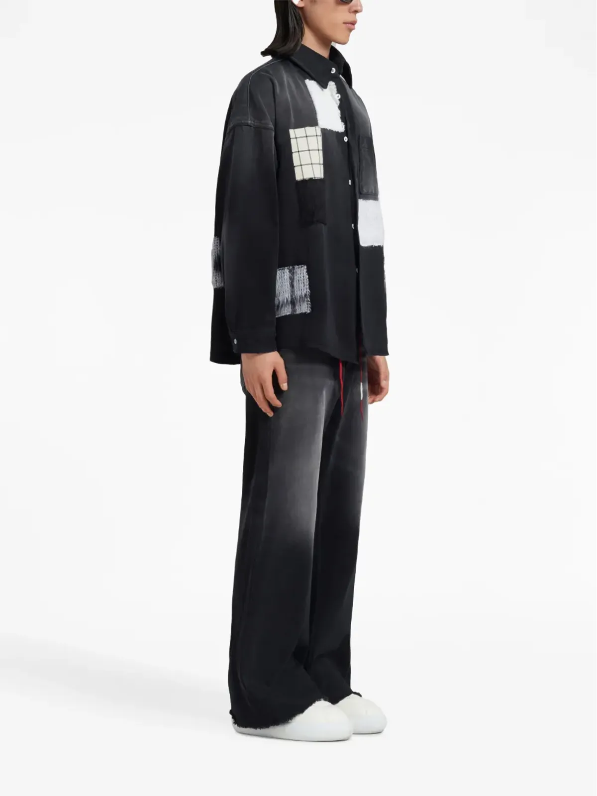 Marni パッチワークディテール デニムシャツ - 画像2
