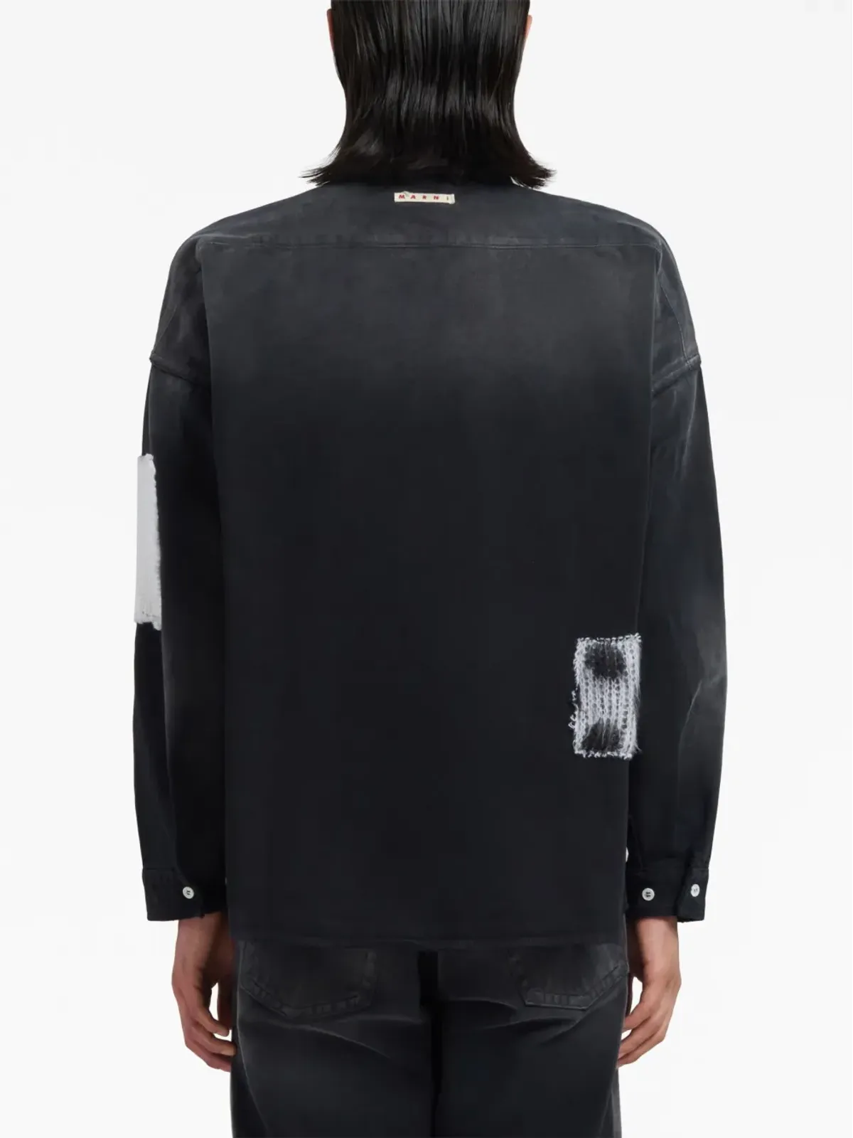Marni パッチワークディテール デニムシャツ - 画像4