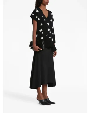 Marni アシンメトリック ウール ミディスカート - サムネイル2