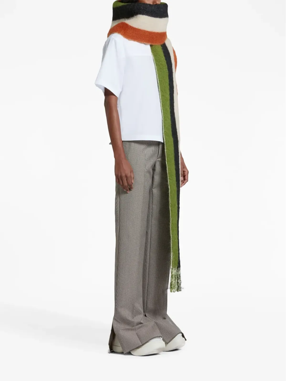 Marni ハウンドトゥース柄ストレートパンツ - 画像2