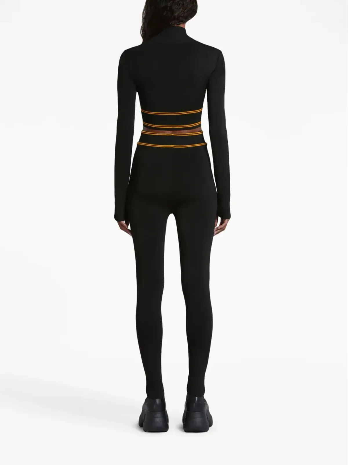 Marni ハイウエスト ロゴウェストバンド レギンス - 画像4