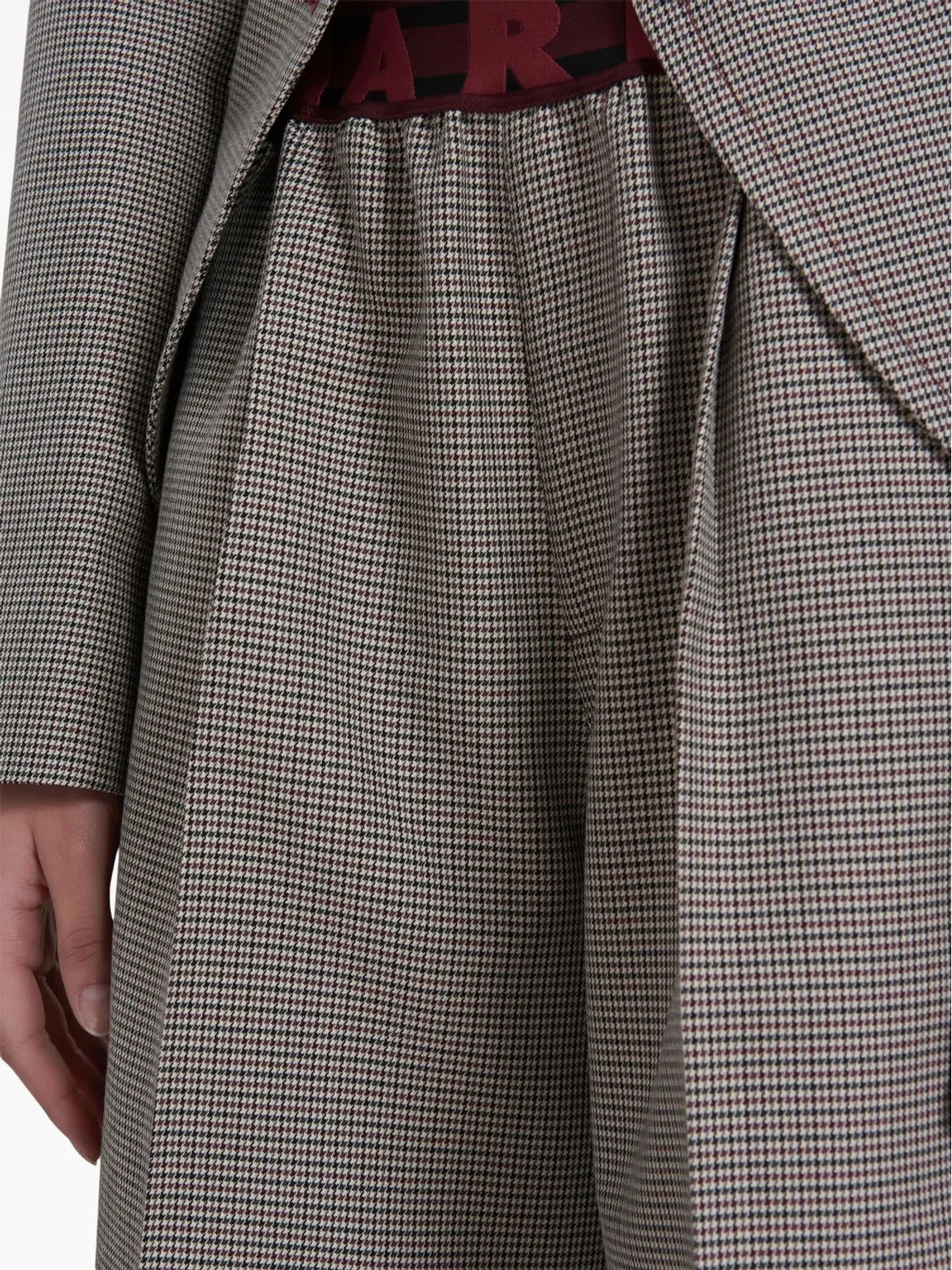 Marni ロゴ入りウエストバンド チェックパンツ - 画像5