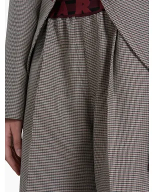 Marni ロゴ入りウエストバンド チェックパンツ - サムネイル5