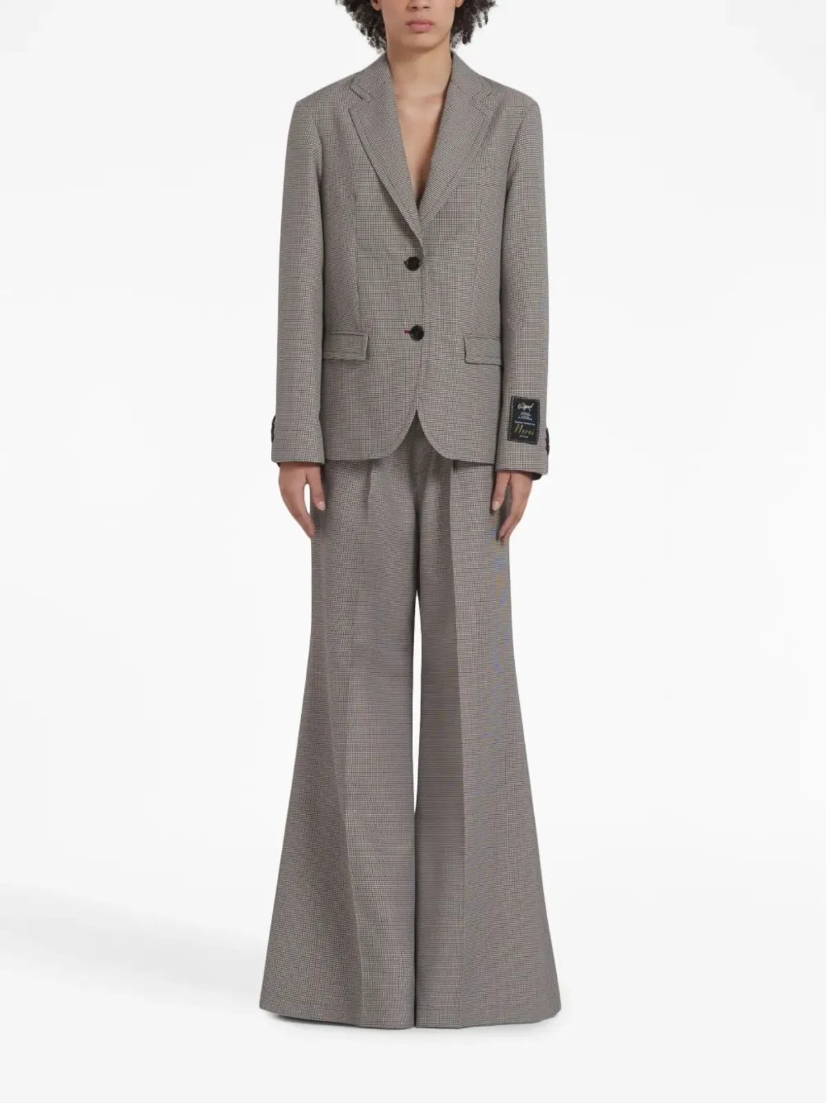 Marni ロゴ入りウエストバンド チェックパンツ - 画像3