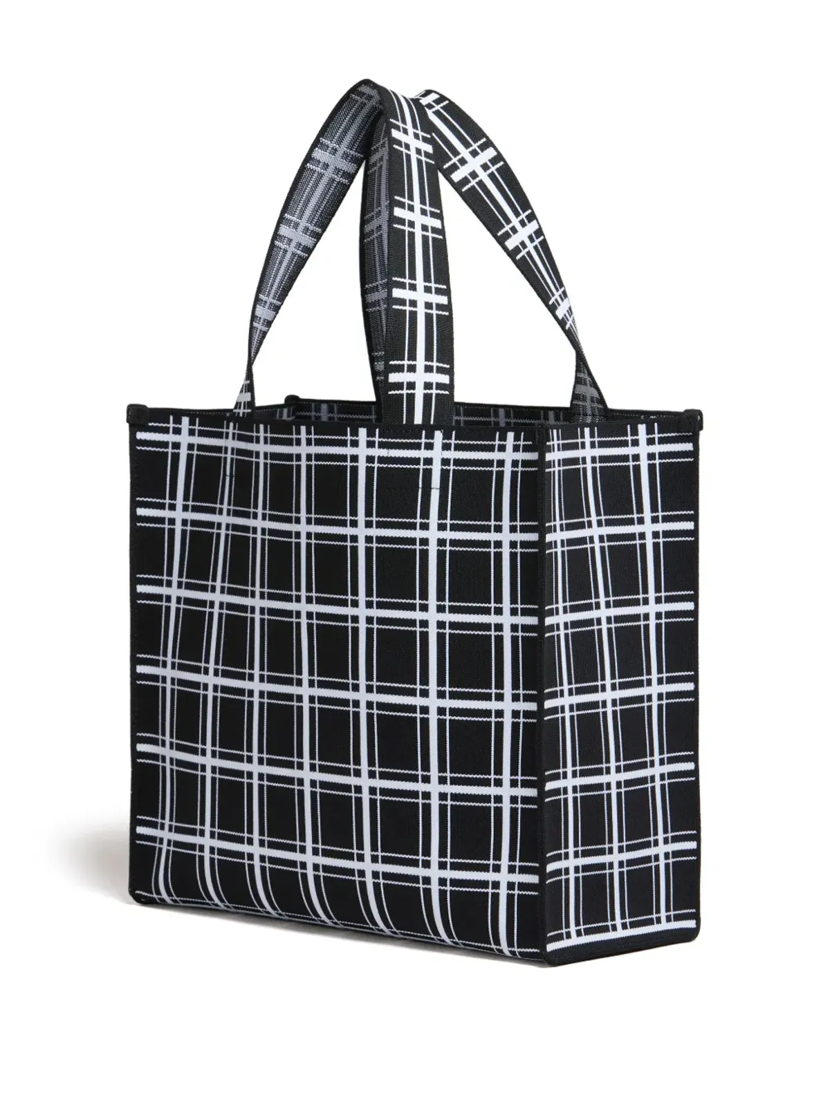 Marni ロゴアップリケ チェック柄 トートバッグ - 画像3