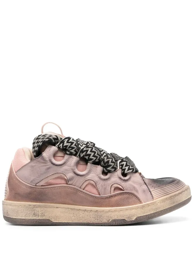 Lanvin Lanvin カーブ チャンキー レザー スニーカー ピンクの商品画像