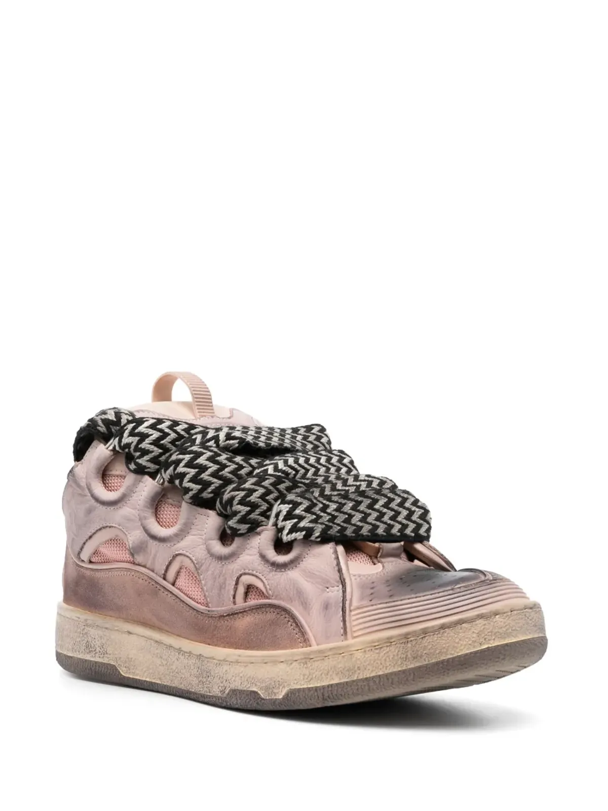 Lanvin カーブ チャンキー レザー スニーカー ピンク - 画像2