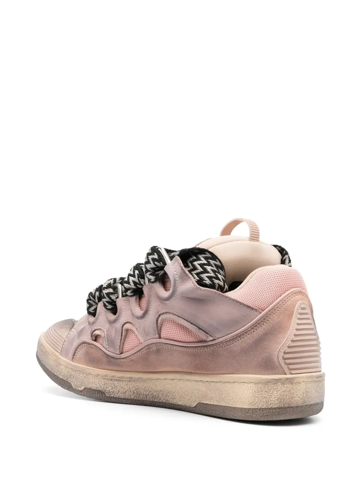 Lanvin カーブ チャンキー レザー スニーカー ピンク - 画像3