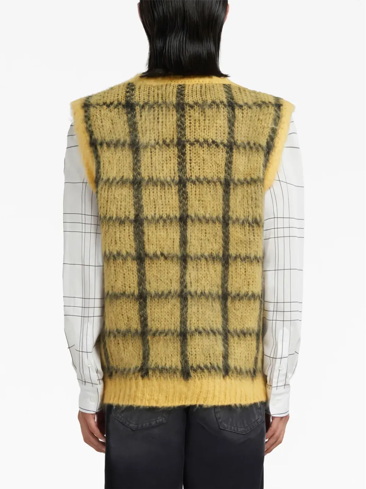 Marni チェック柄ノースリーブベスト - 画像3