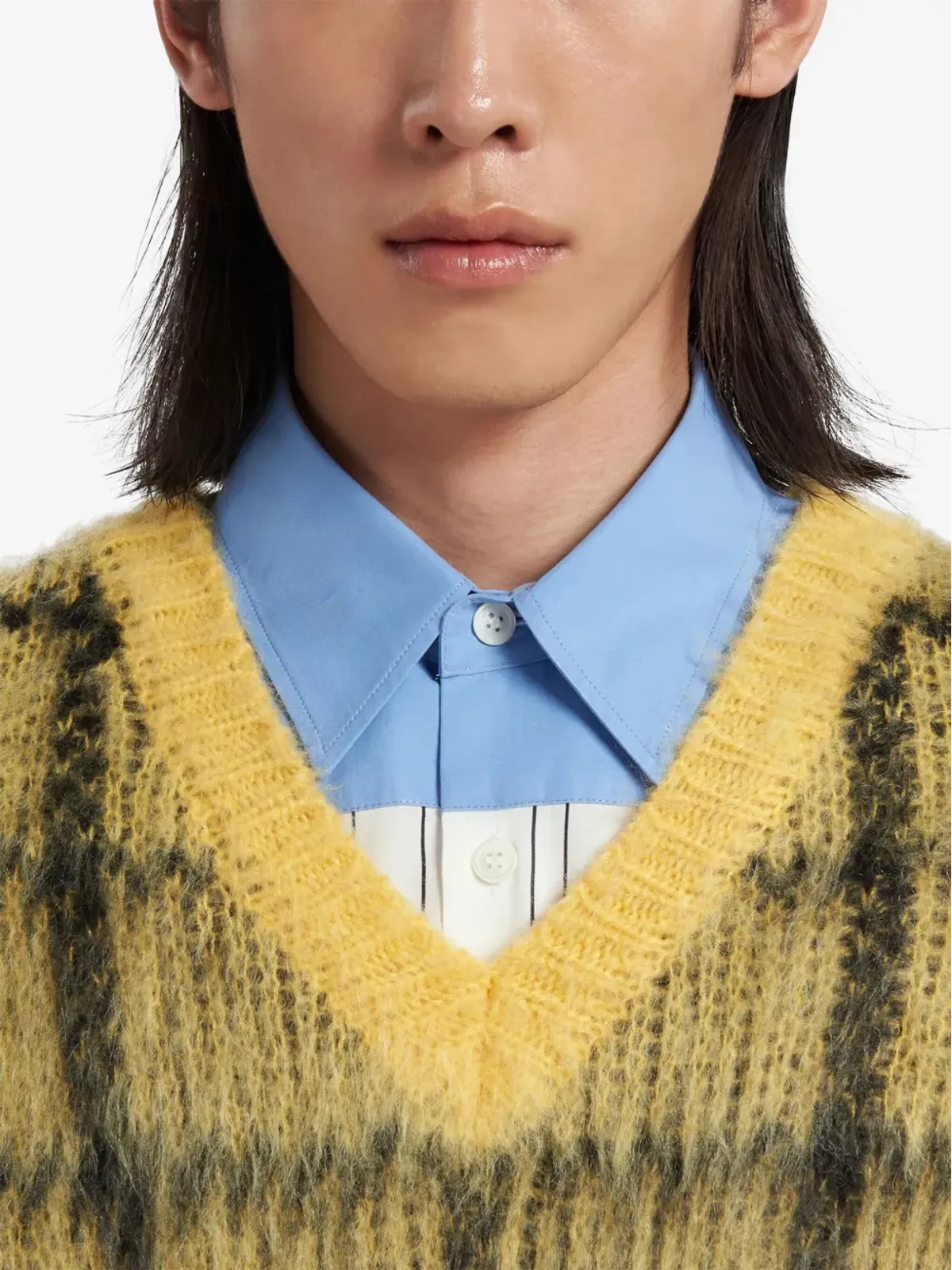 Marni チェック柄ノースリーブベスト - 画像4