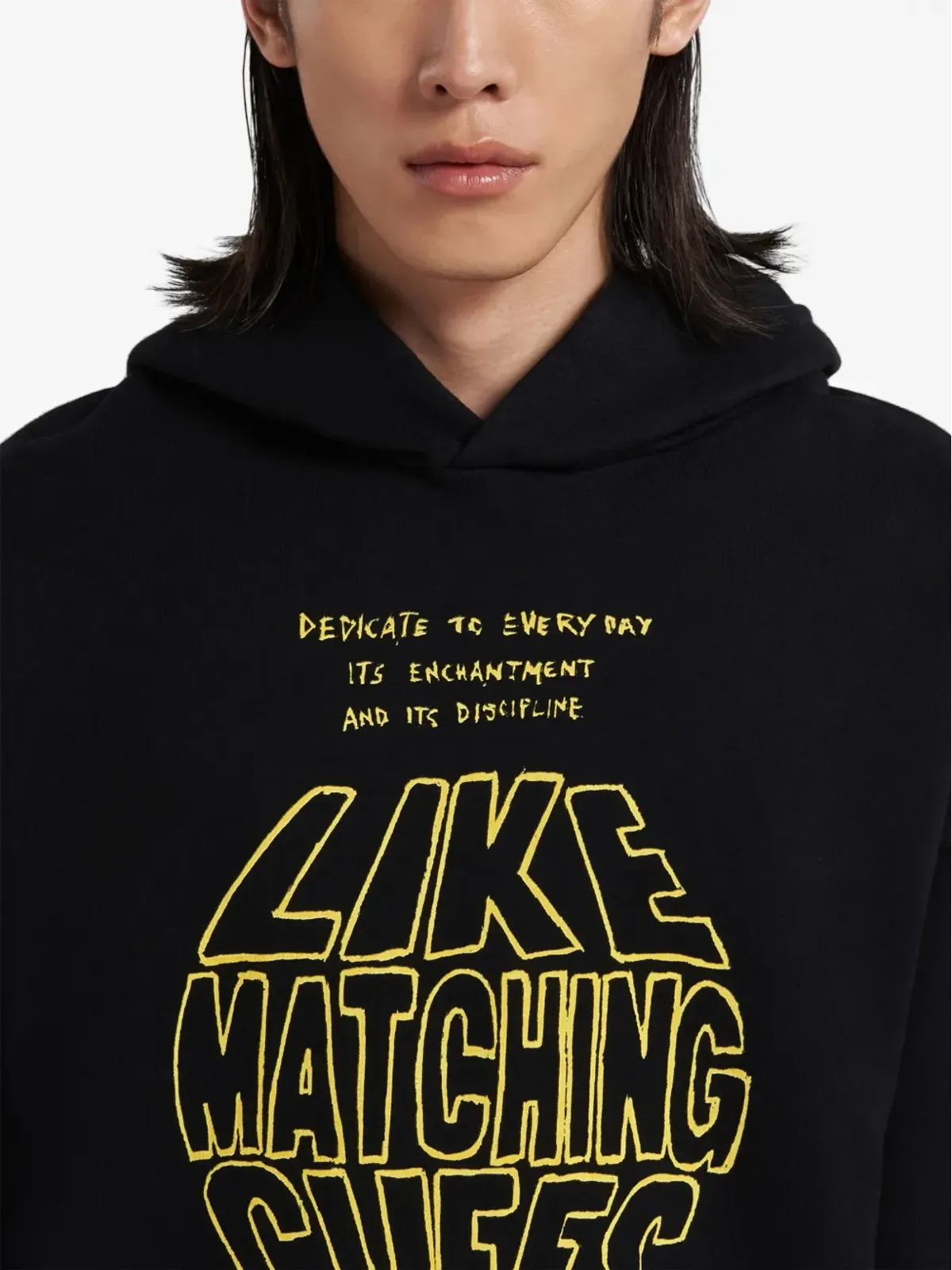 Marni スローガンプリント コットン フーディー - 画像5