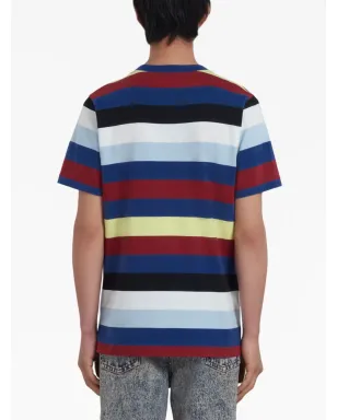 Marni ストライプコットン Tシャツ ブルー - サムネイル4