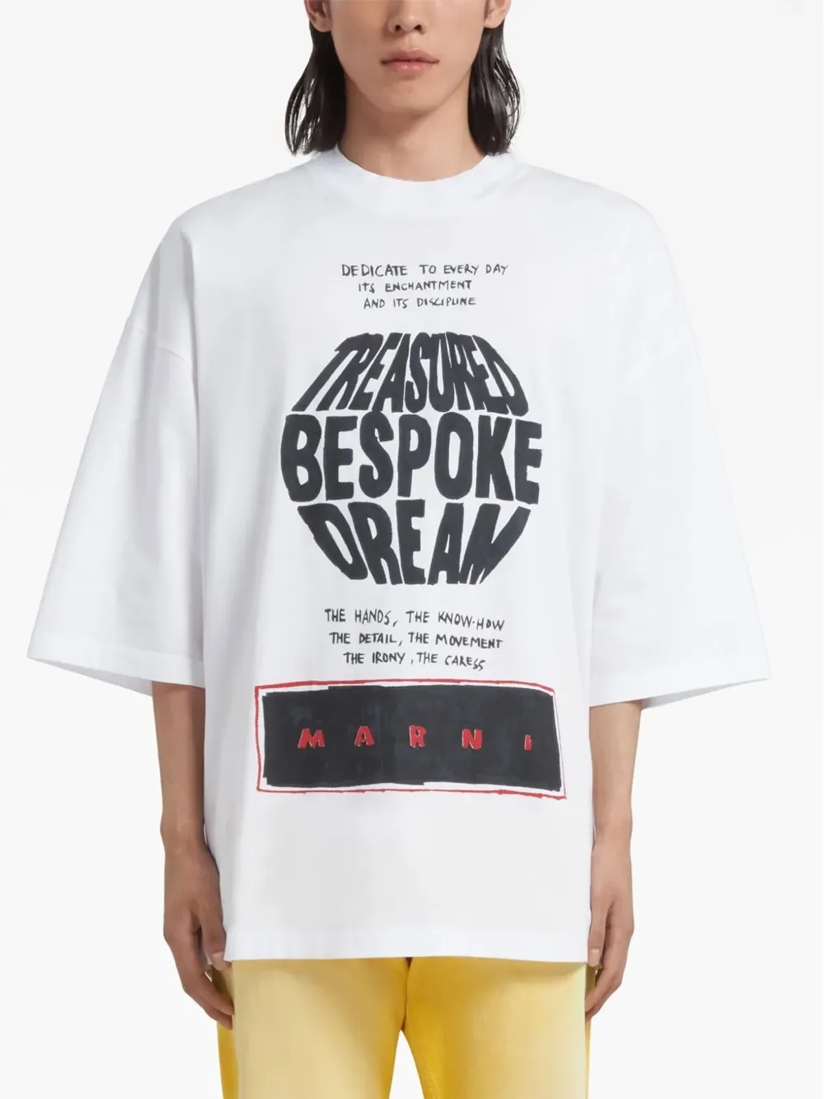 Marni スローガンプリント コットンTシャツ - 画像2
