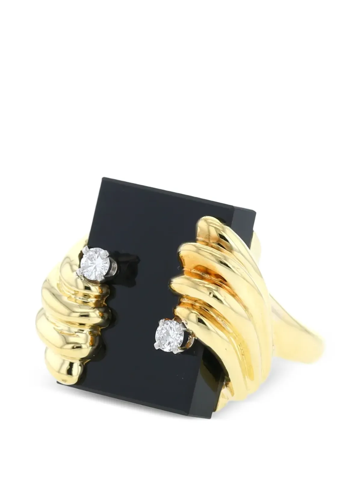 Cartier 1970年代ビンテージ ダイヤモンドとオニキスのリング - 画像5