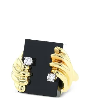 Cartier 1970年代ビンテージ ダイヤモンドとオニキスのリング - サムネイル3