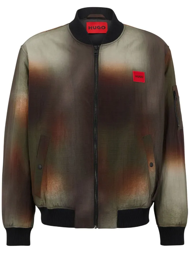 Hugo HUGO Byler ロゴパッチ ボンバー ジャケットの商品画像