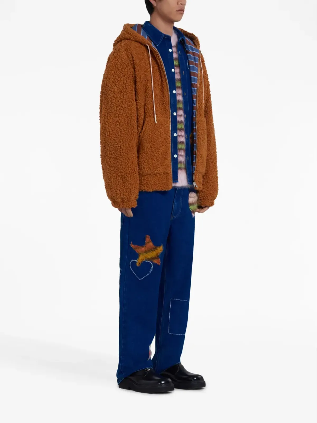 Marni ロゴ入りドローストリング テディジャケット - 画像2