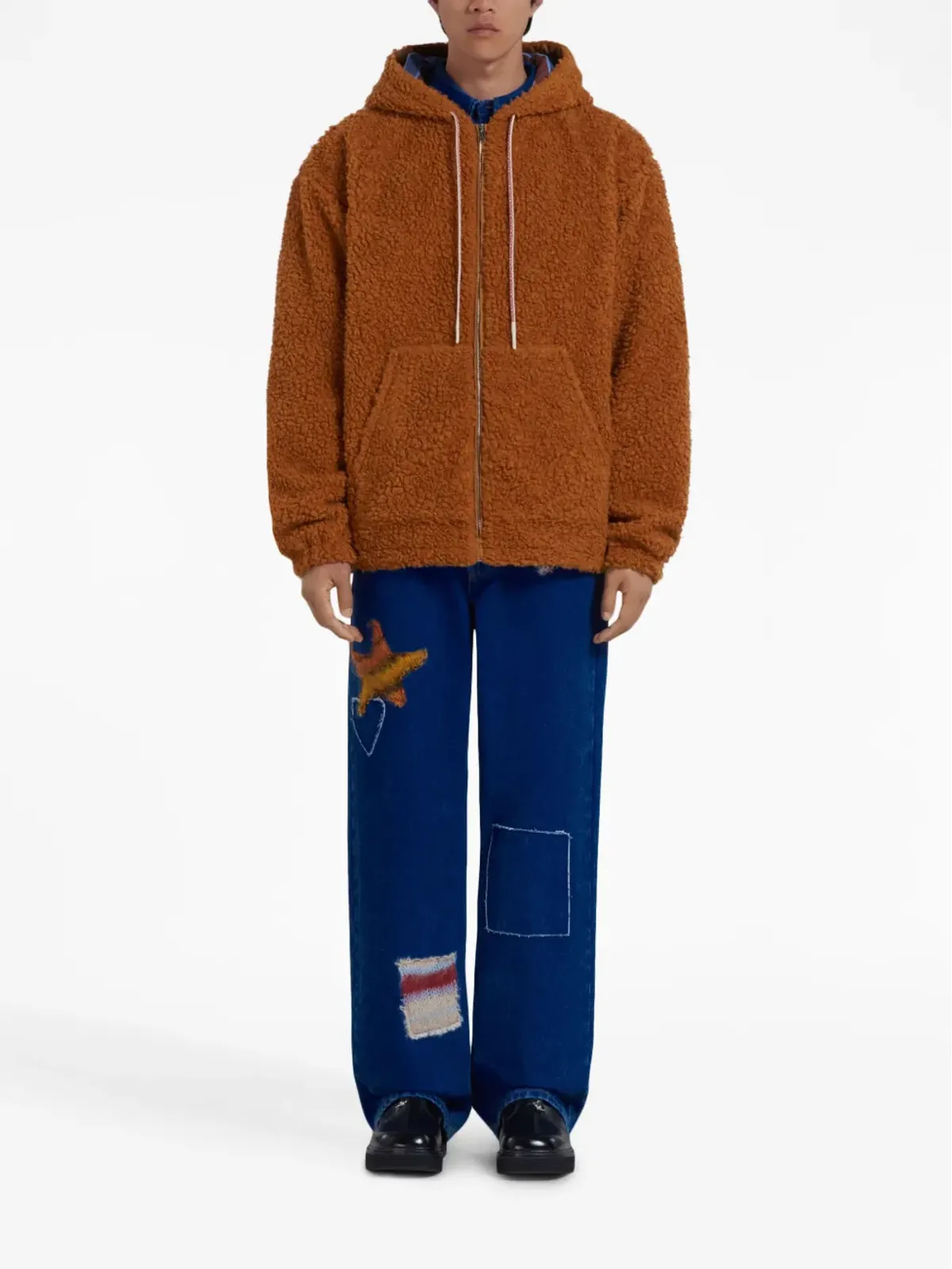 Marni ロゴ入りドローストリング テディジャケット - 画像3