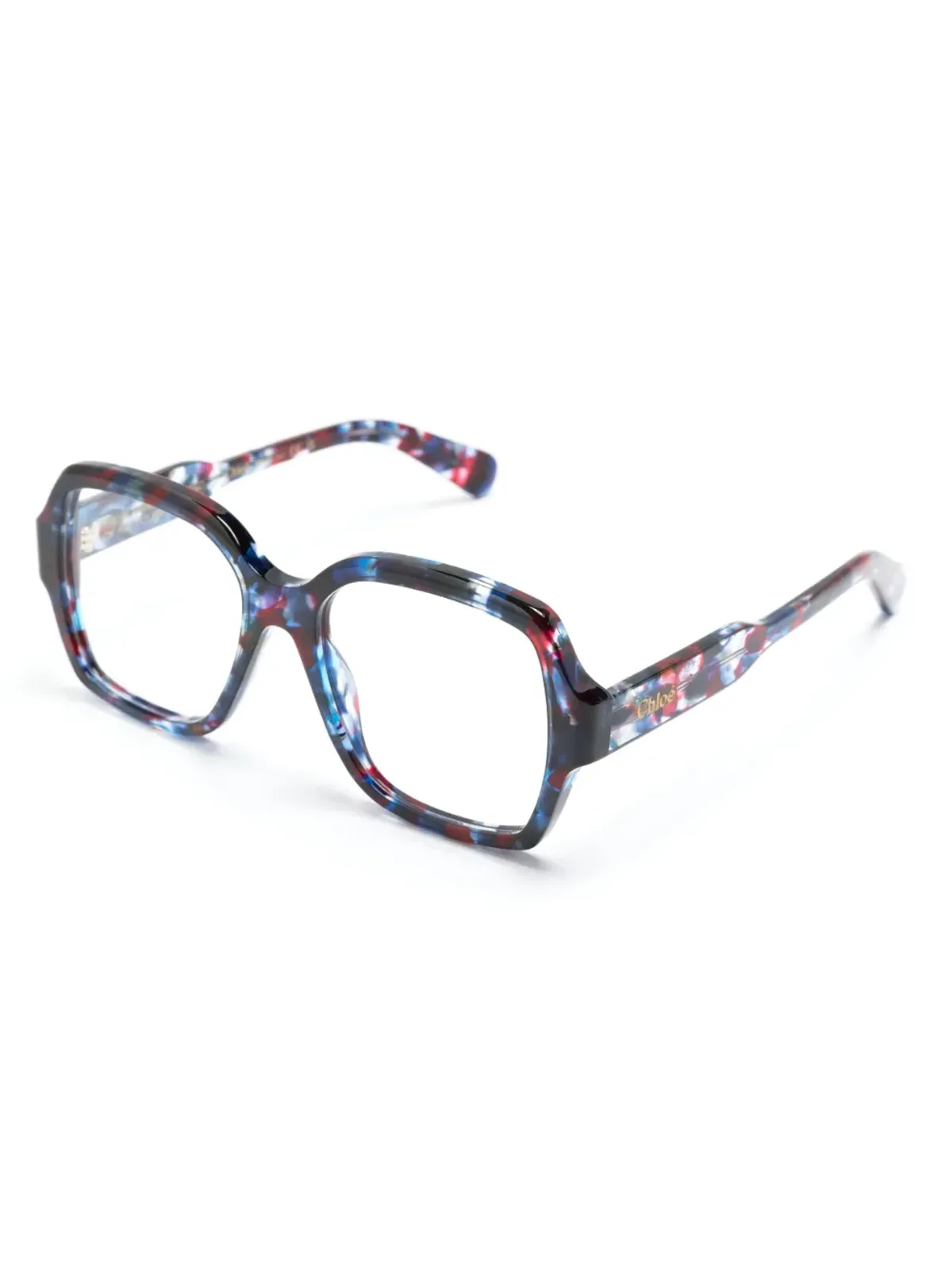 Chloé Eyewear ロゴ文字入りスクエアフレーム眼鏡 - 画像2