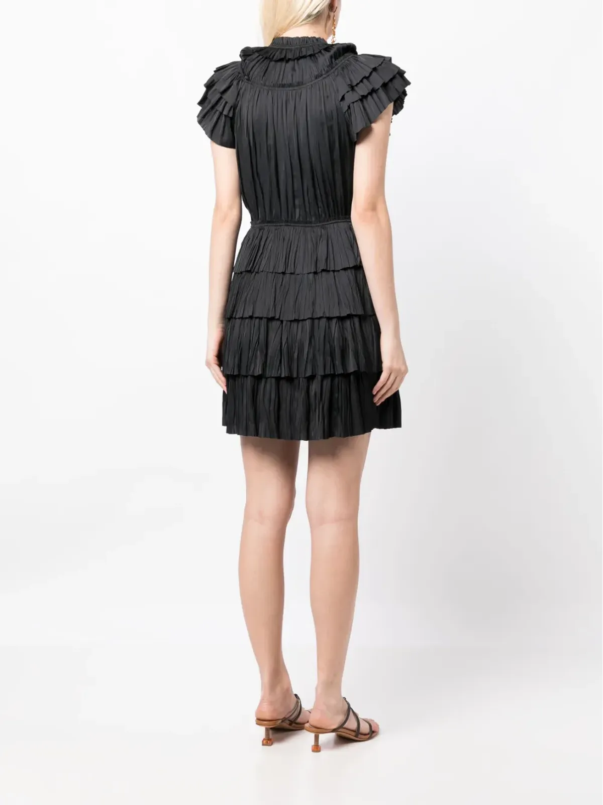 Ulla Johnson Vesna ラッフルミニドレス - ブラック - 画像4