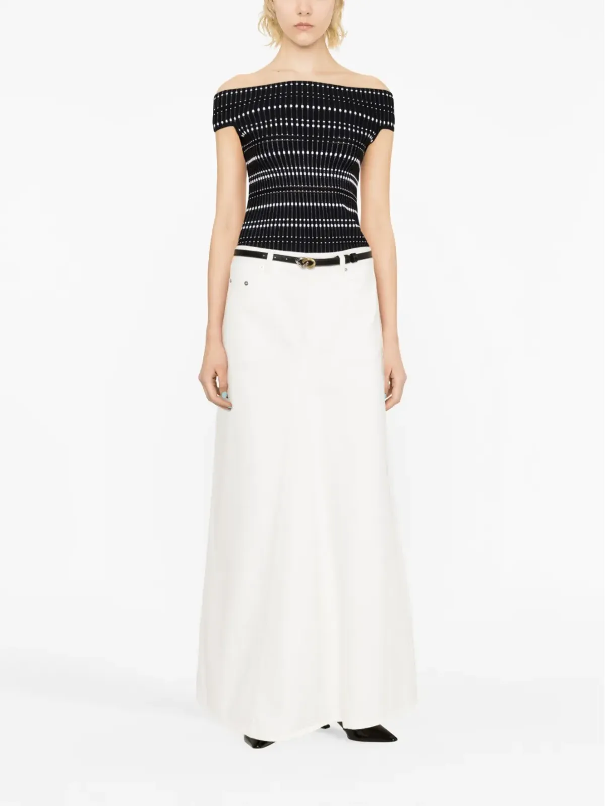 Alexander McQueen オープンニット・オフショルダートップ - 画像2