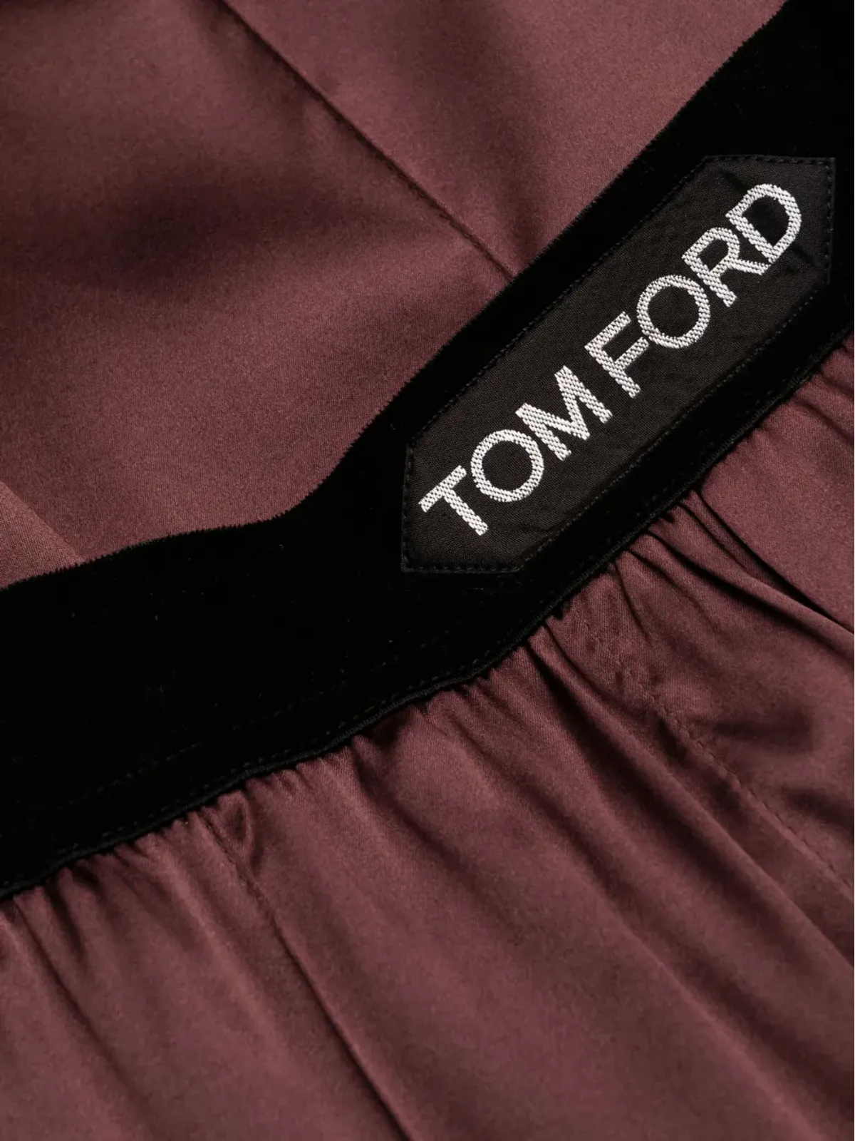 TOM FORD ロゴ入りウエストバンド付きシルクパジャマパンツ - 画像3