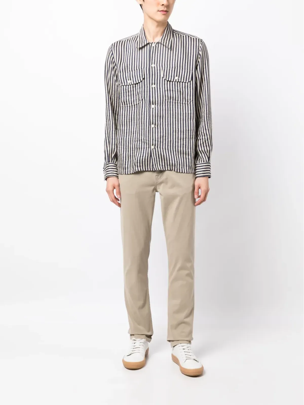 7 For All Mankind ロゴパッチ テーパードパンツ - 画像2