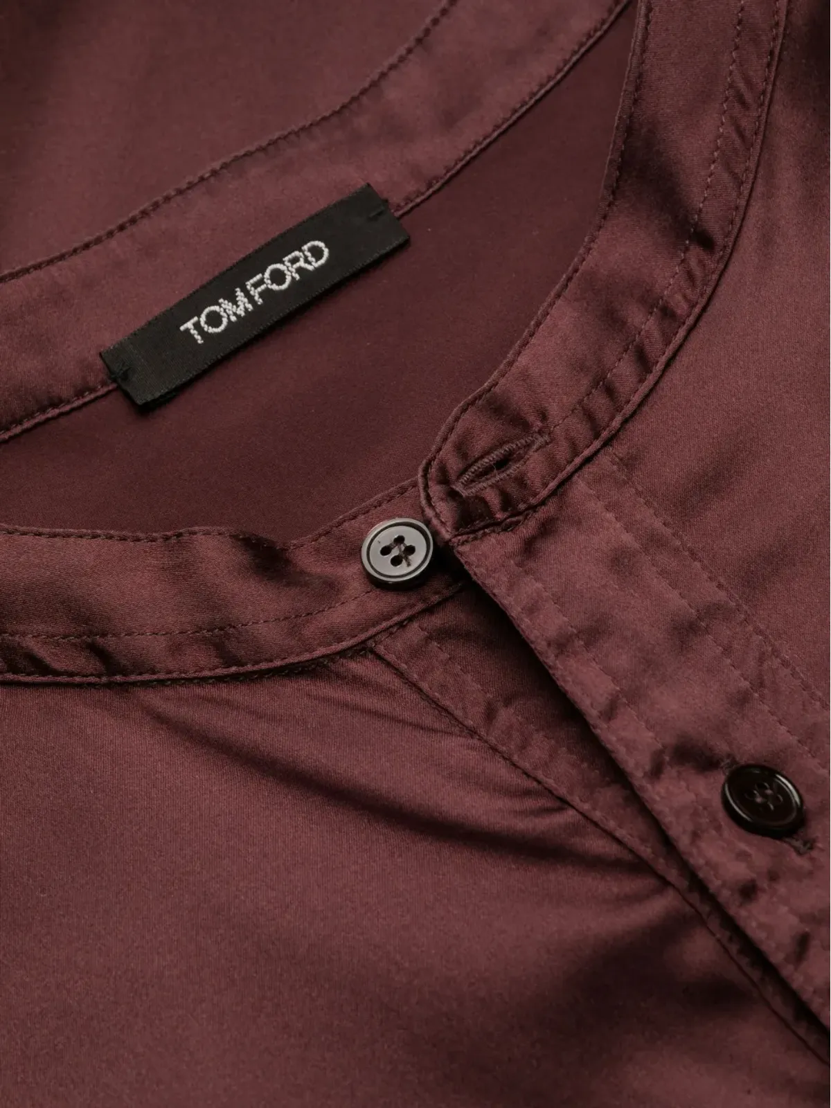 TOM FORD ヘンリーネック シルク パジャマトップ - 画像3