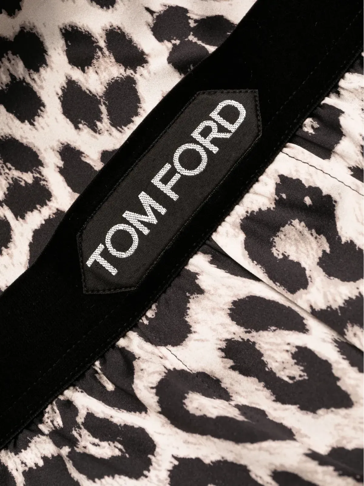 TOM FORD レオパードプリント シルク ボクサー - 画像3