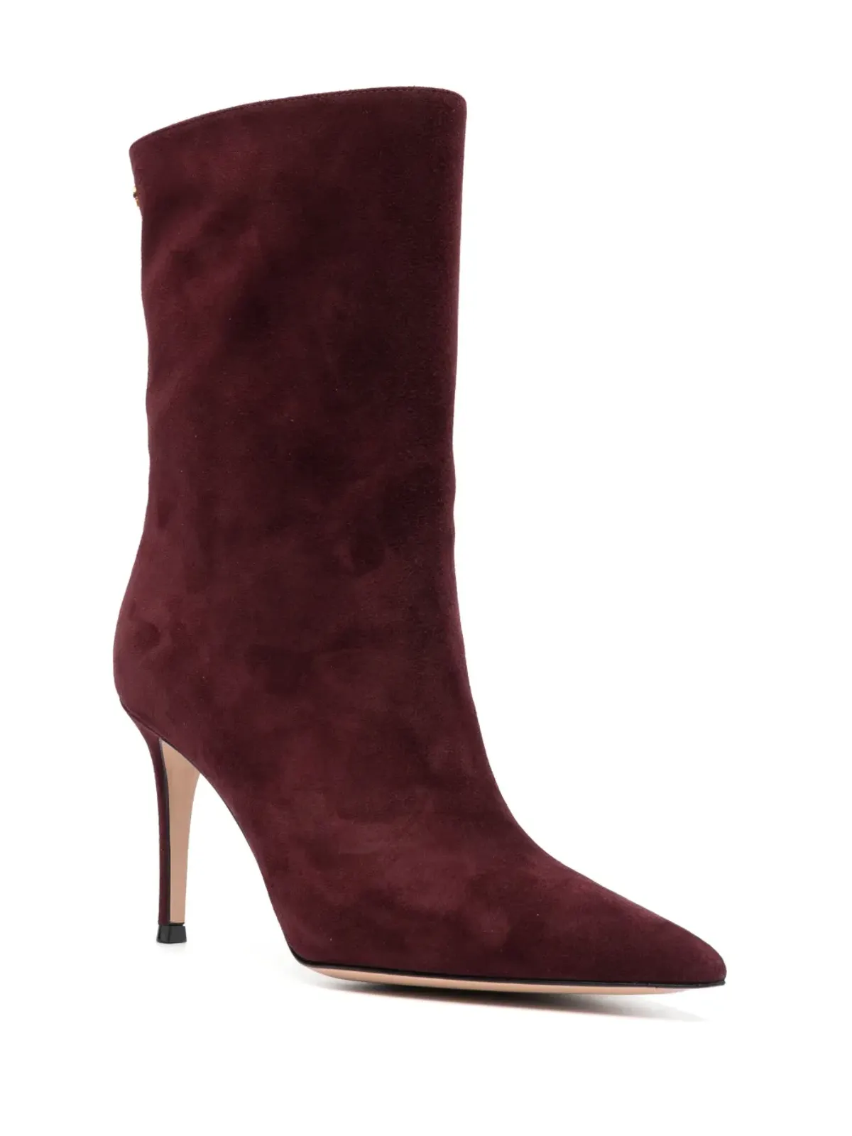 Gianvito Rossi Riccas レザー/スエード ブーツ レッド - 画像2