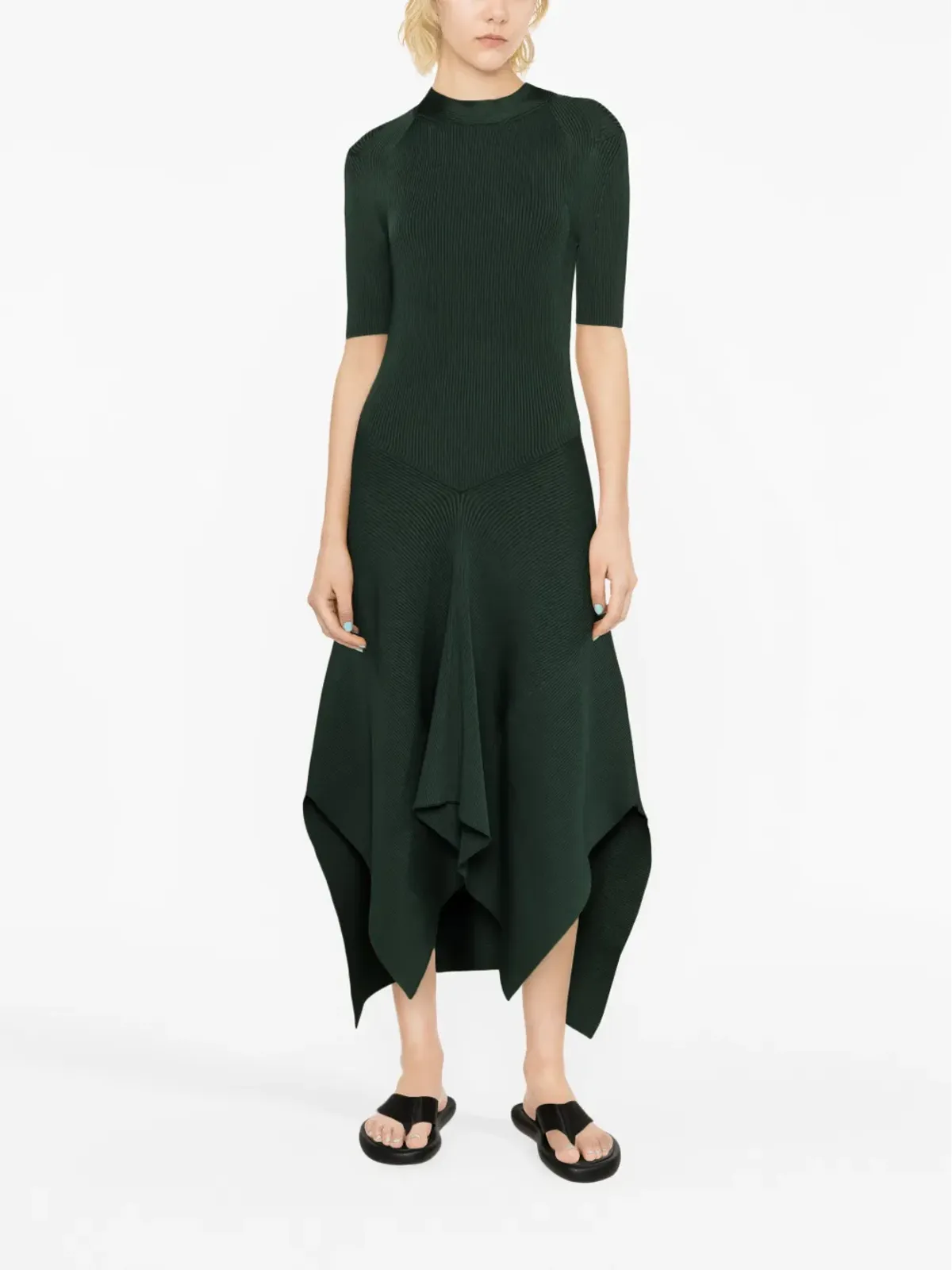 Stella McCartney アシンメトリックリブニットドレス - 画像2