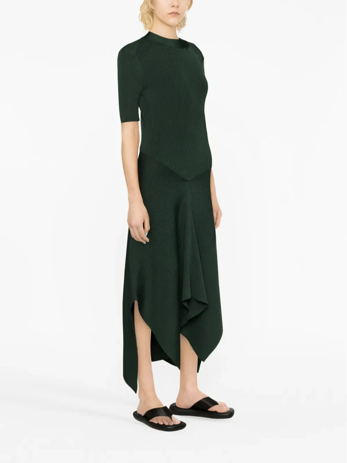 Stella McCartney アシンメトリックリブニットドレス - 画像4