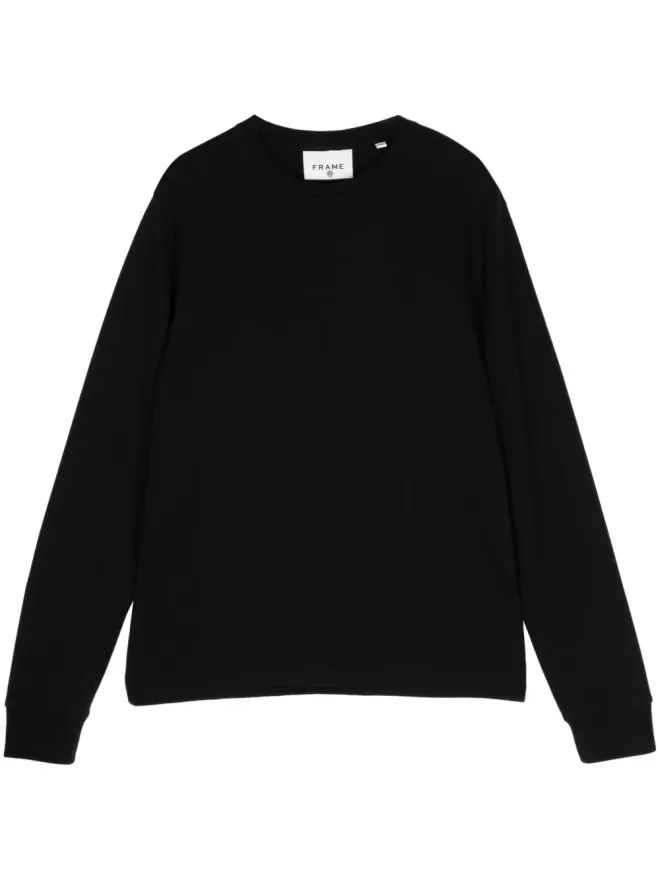 FRAME FRAME デュオフォールド クルーネック ニット ブラックの商品画像