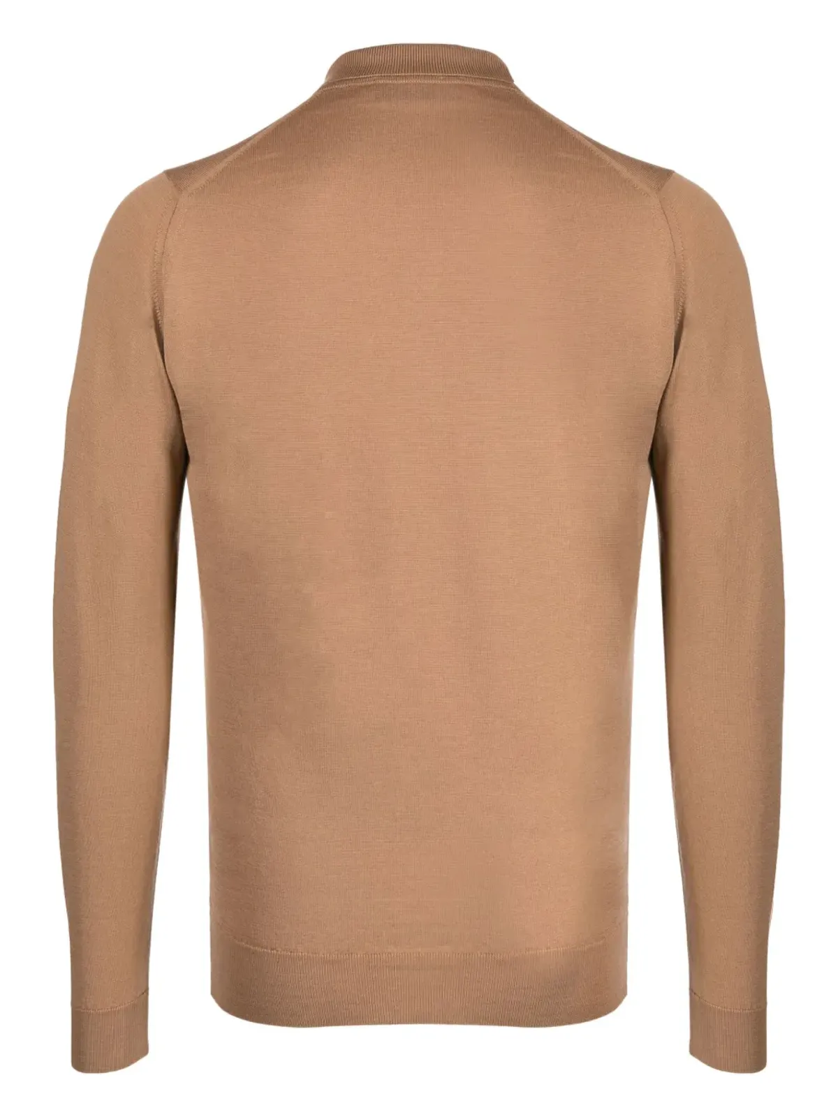 John Smedley Belper ジャージー編みポロシャツ（ブラウン） - 画像2