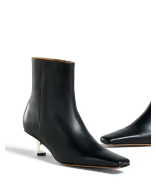 Marni ヒールドレザー アンクルブーツ ブラック - サムネイル4