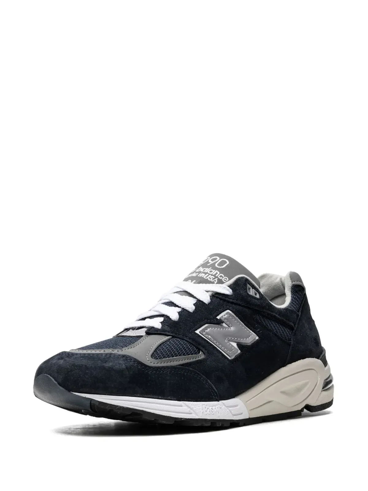 New Balance 990V2 ネイビー/ホワイト スニーカー - 画像5
