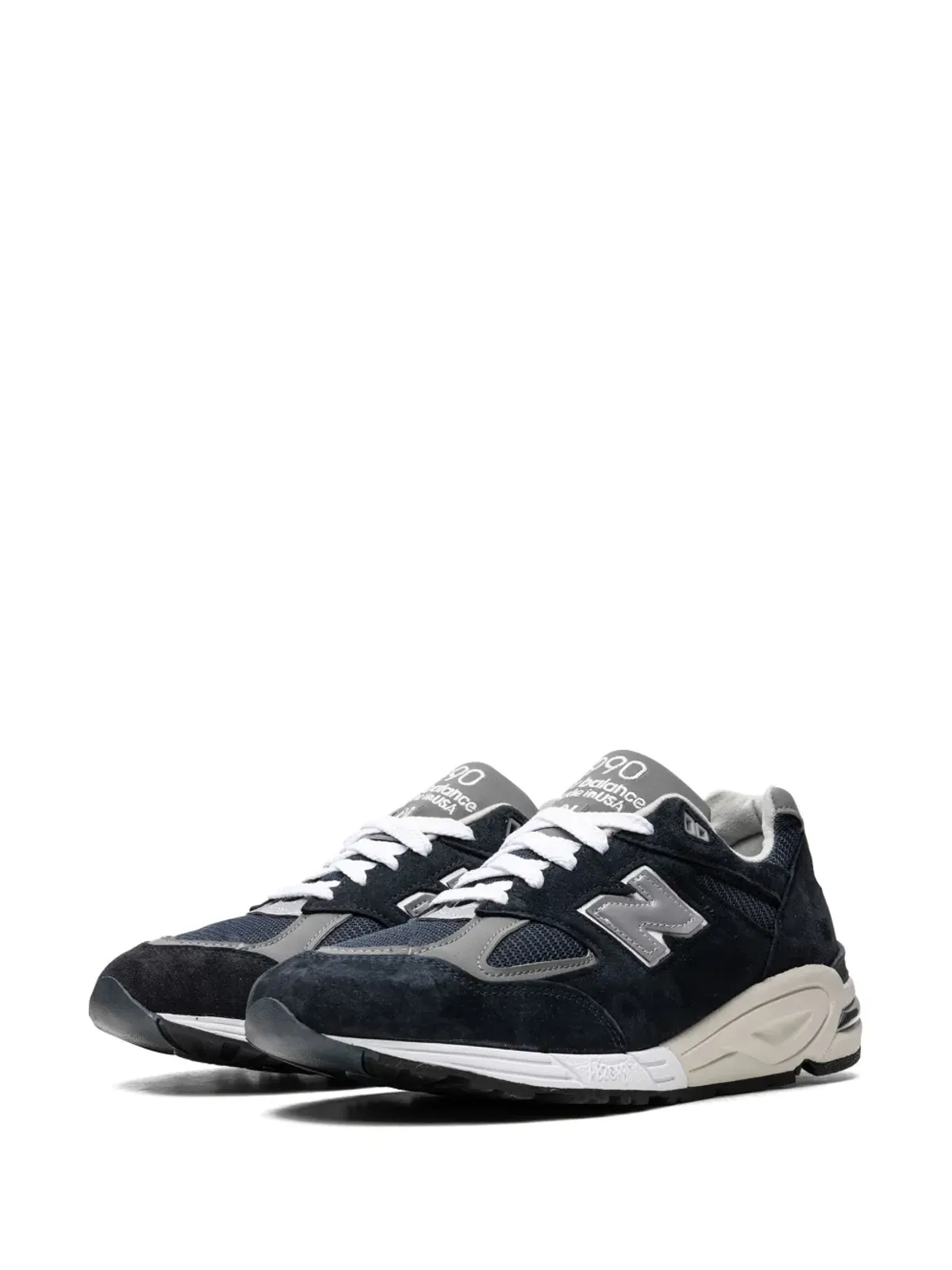 New Balance 990V2 ネイビー/ホワイト スニーカー - 画像4