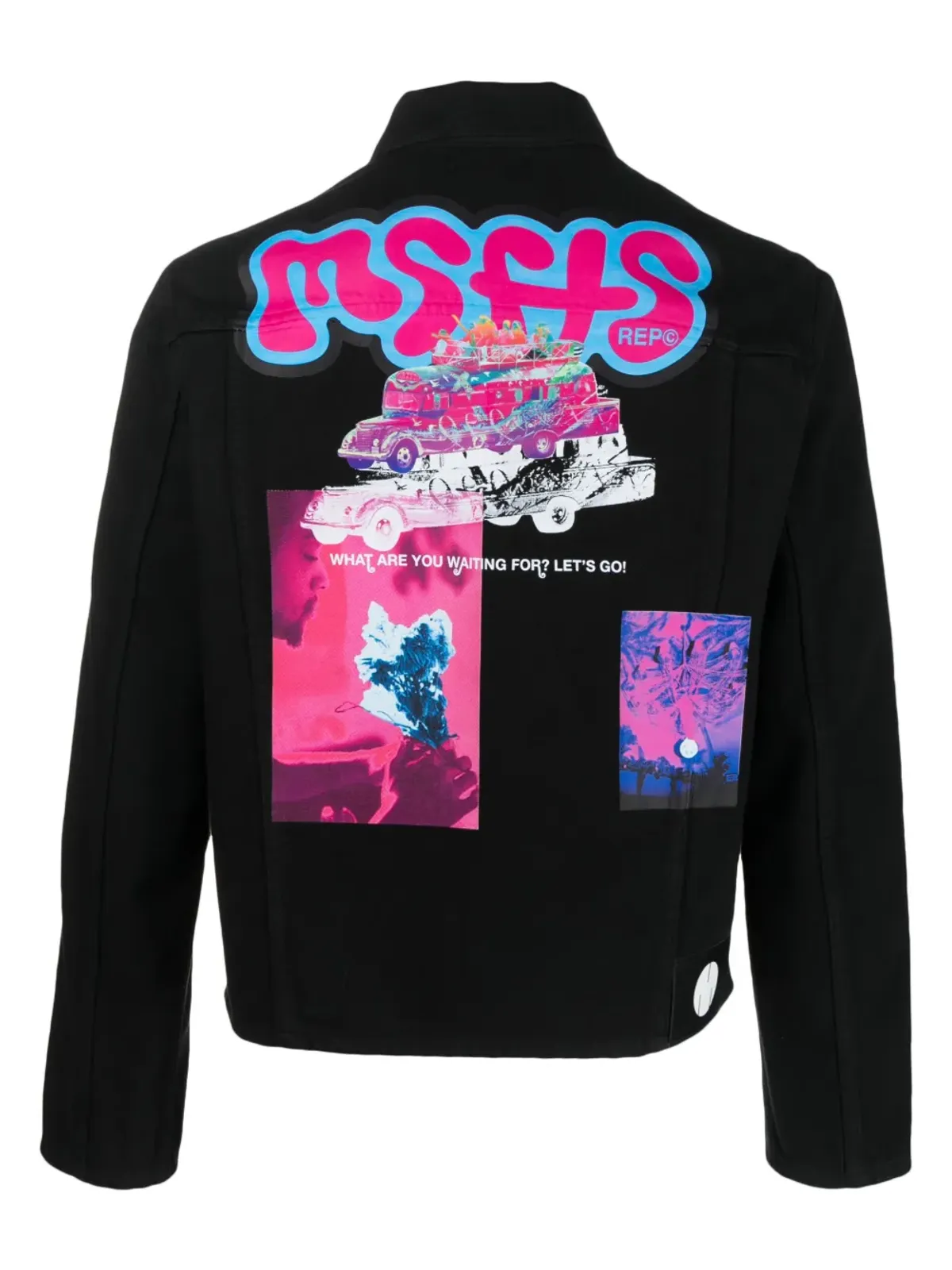 MSFTSrep グラフィックプリント デニムジャケット - 画像2