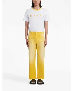 Marni オーバーダイデッドストレートレッグジーンズ イエロー - サムネイル2